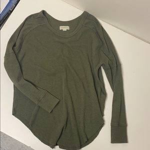 Aritzia TNA Olive Green Thermal Long Sleeve
